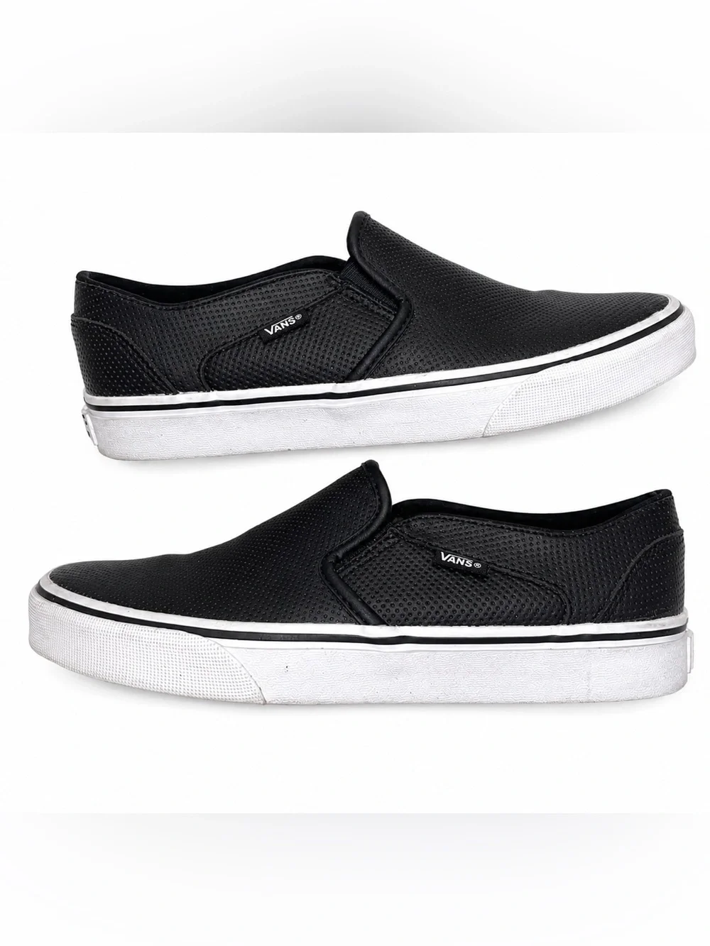 Vans Women’s Asher Perforated Slip On Sneakers Shoes Sz 8.5